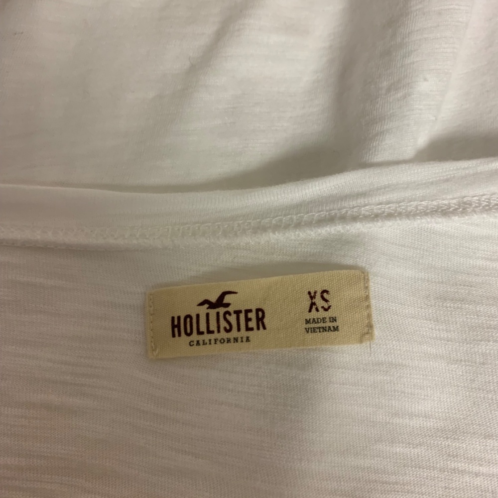 Hollister top womens xsmall white embroidered bell sleeves boho hippie - Picture 4 of 9